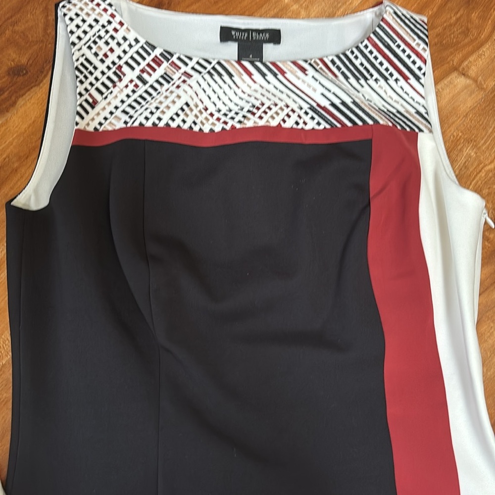 White House Black Market Blouses - Black, White, Red